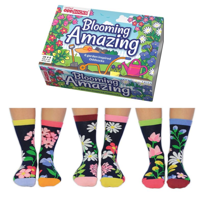 United Oddsocks Blooming Amazing - pack of 6 odd socks (not pairs)