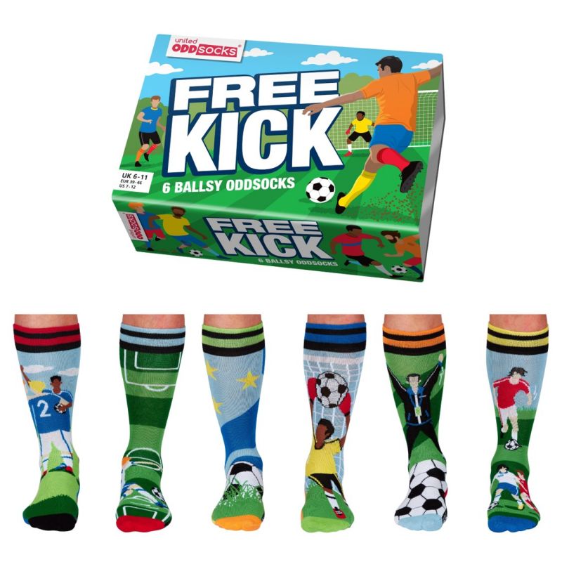 United Oddsocks Freekick - pack of 6 odd socks (not pairs)