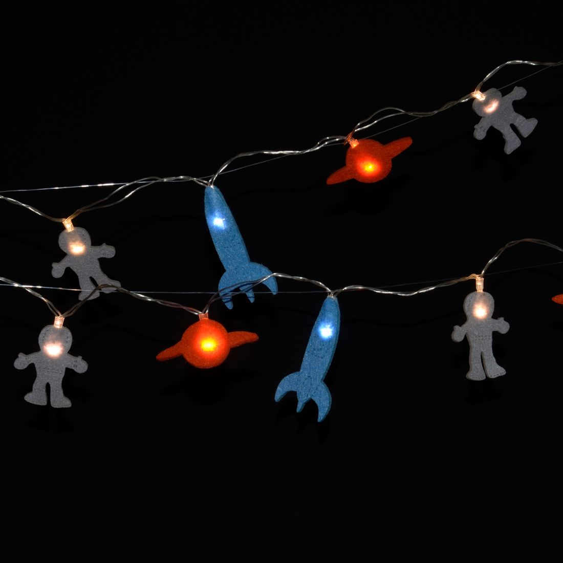 ThinkGadgets Felt Shapes battery LED fairy light chain