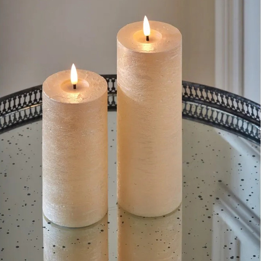 Lightstyle London Metallic Pillar Candles set