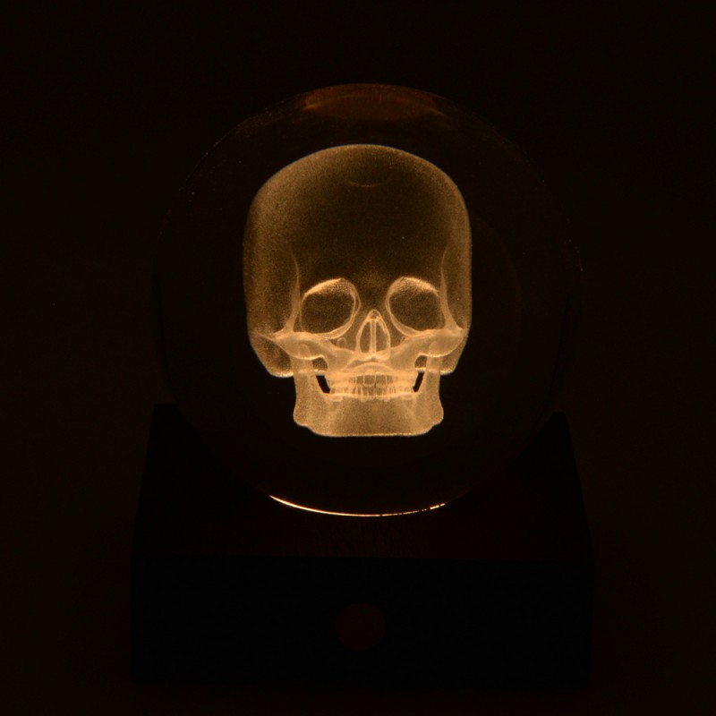 Gingko Amber Crystal Ball Night Light choice 