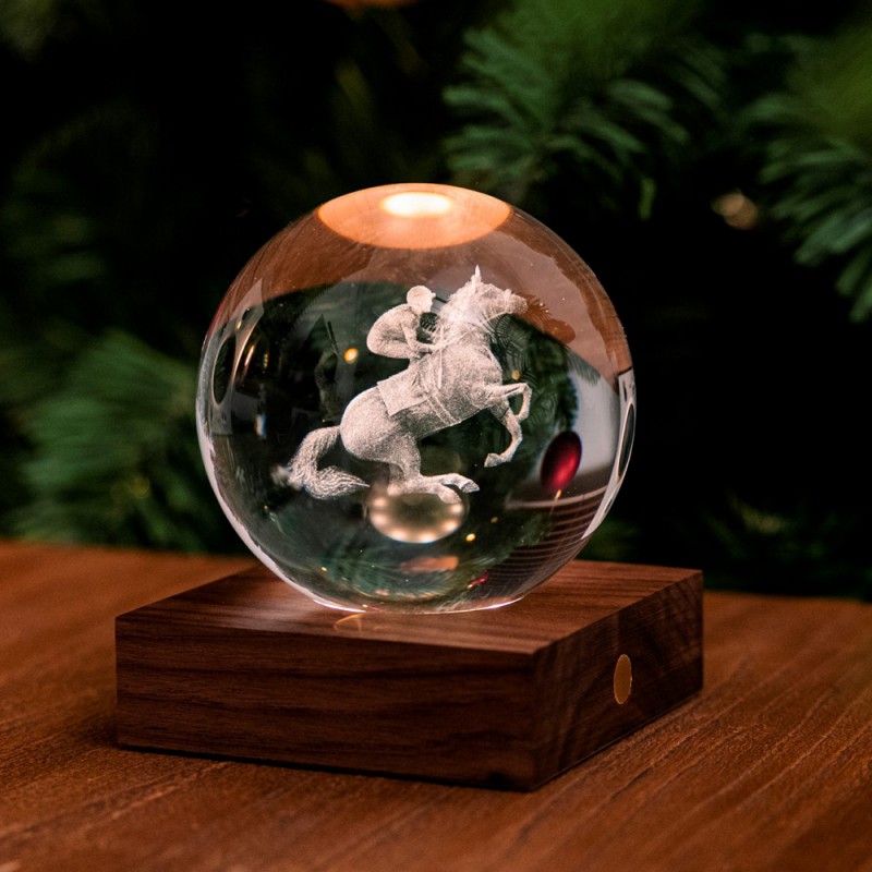 Gingko Amber Crystal Ball Night Light choice 